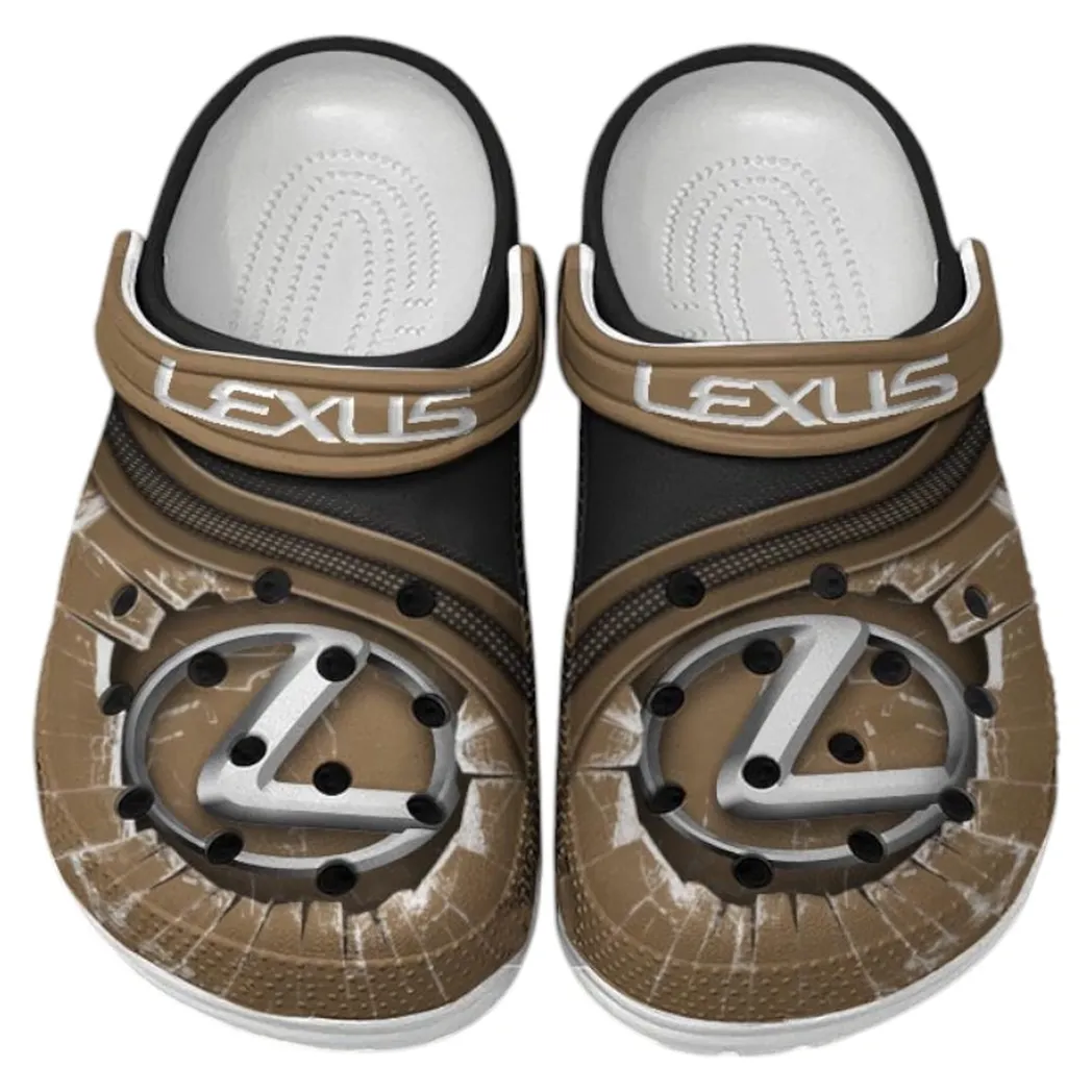 Lexus Crocs Clogs Men Women, Gift For Lexus Fan CAR188032025135 - Brown