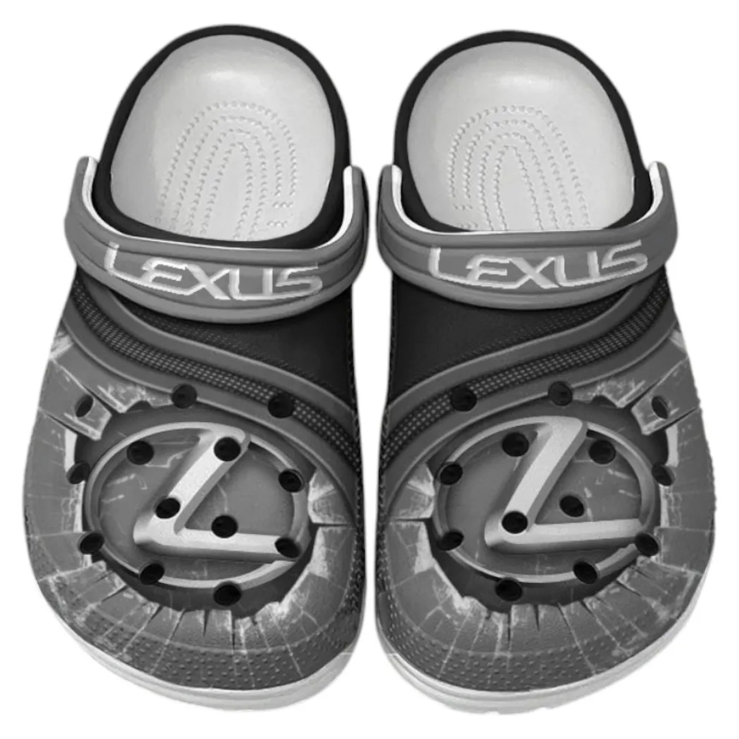 Lexus Crocs Clogs Men Women, Gift For Lexus Fan CAR188032025135 - Gray