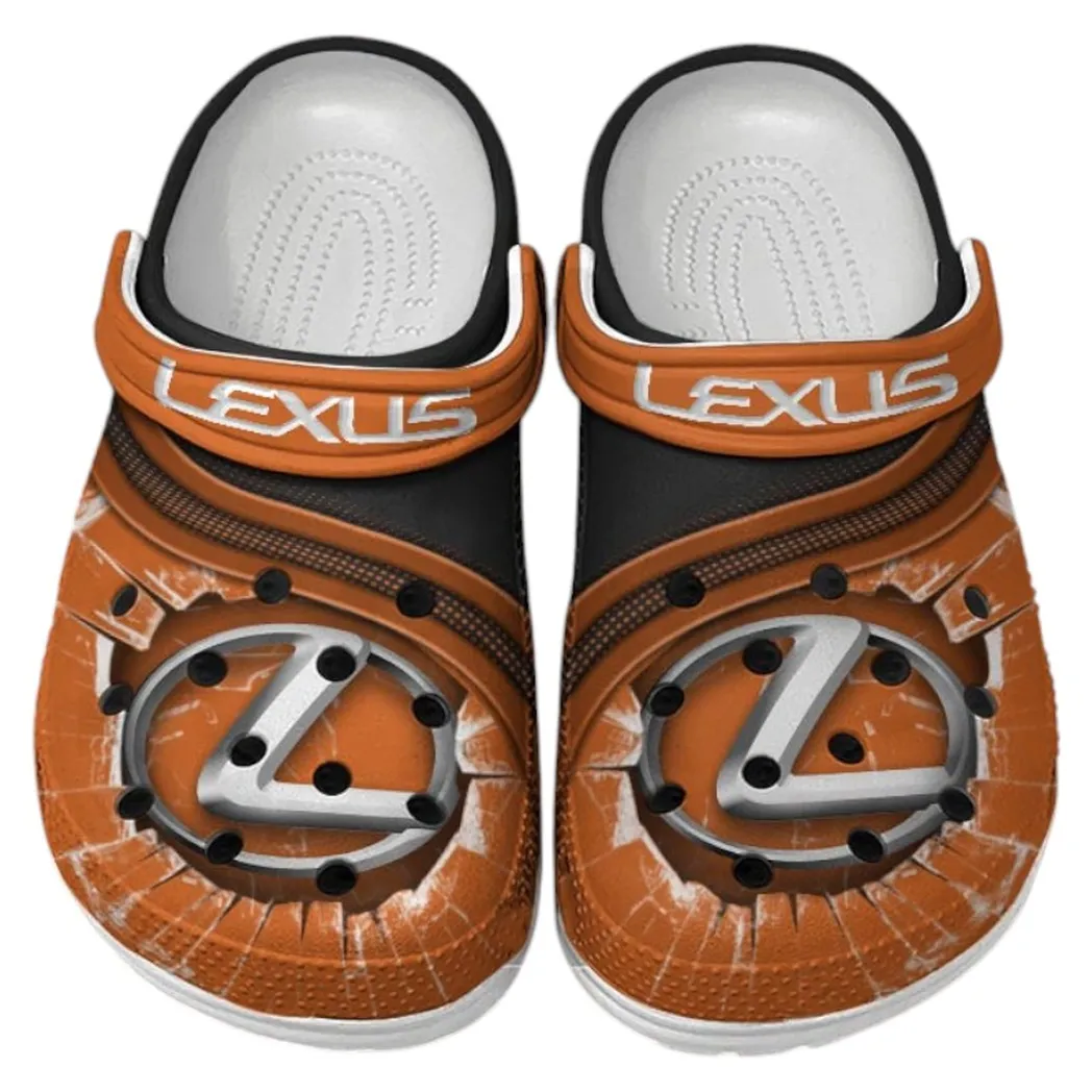 Lexus Crocs Clogs Men Women, Gift For Lexus Fan CAR188032025135 - Orange