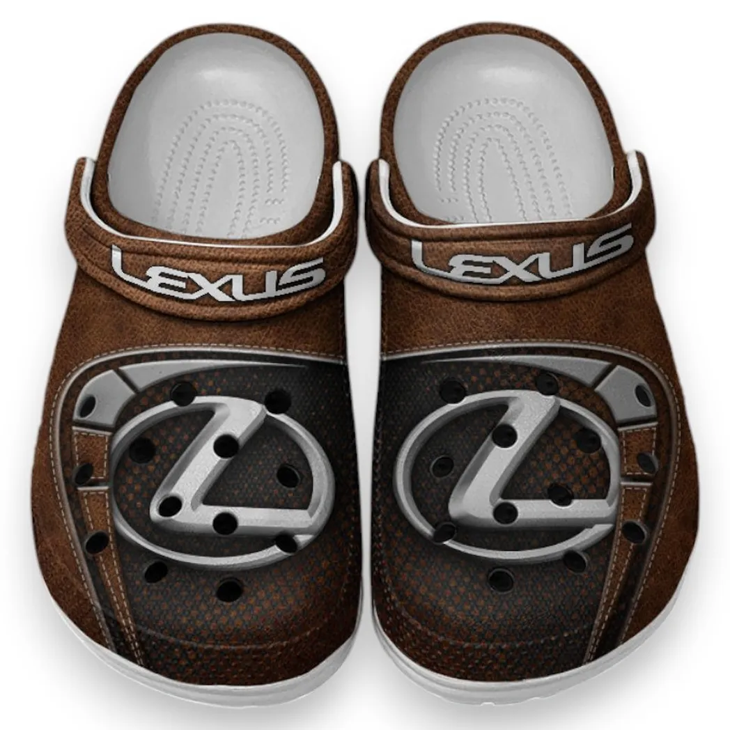 Lexus Crocs Sandals For Men Women, Gift For Lexus Fan CAR177031425576 - Brown