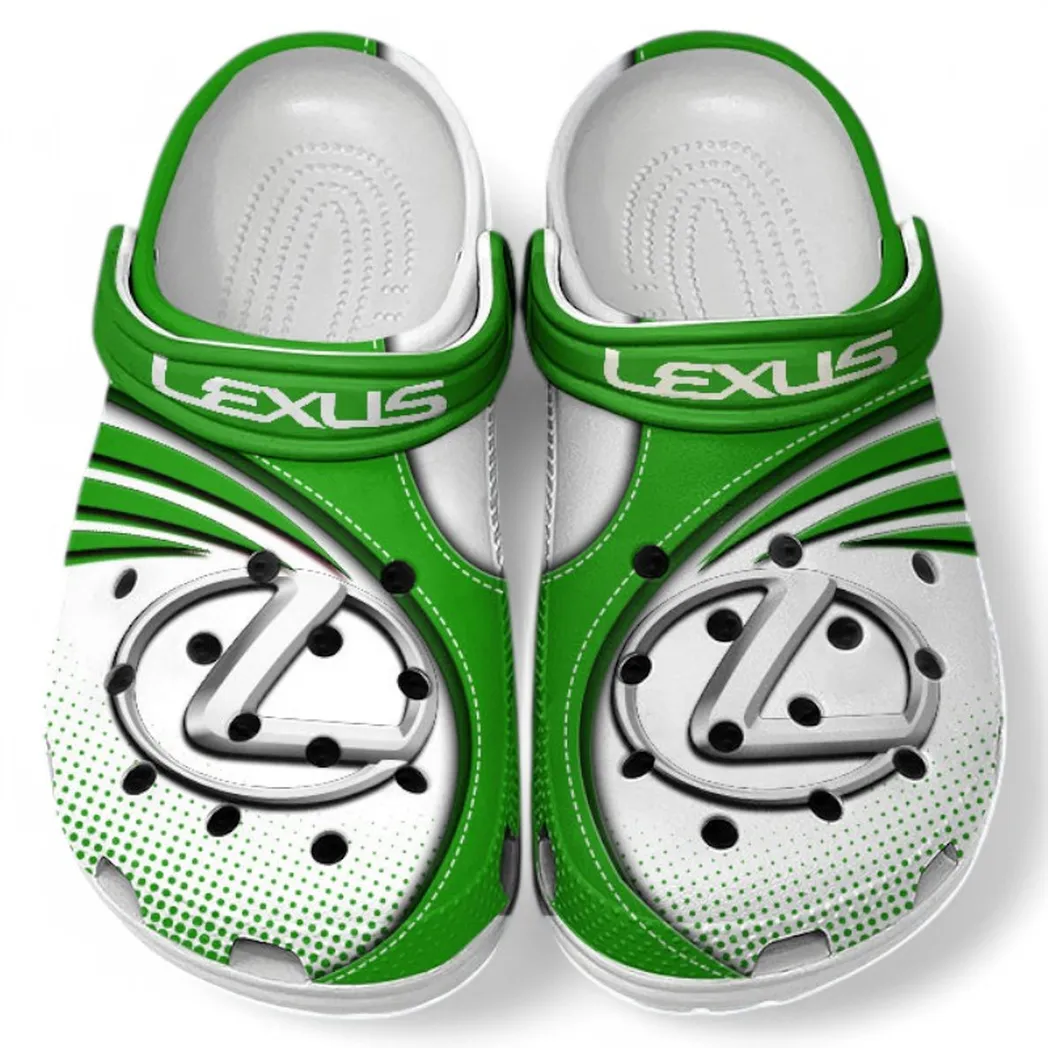 Lexus Crocs Sandals For Men Women, Gift For Lexus Fan CAR181031525701 - Green
