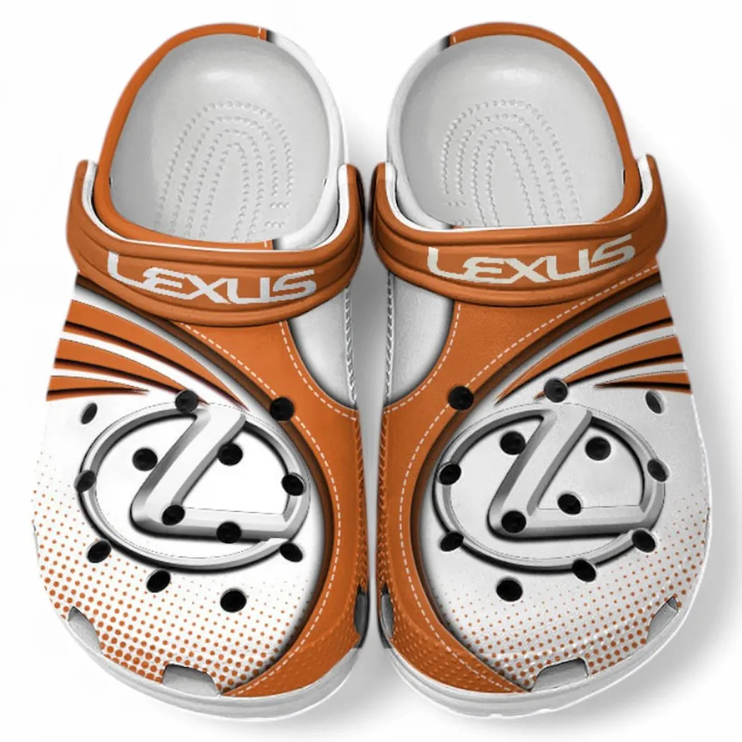 Lexus Crocs Sandals For Men Women, Gift For Lexus Fan CAR181031525701 - Orange