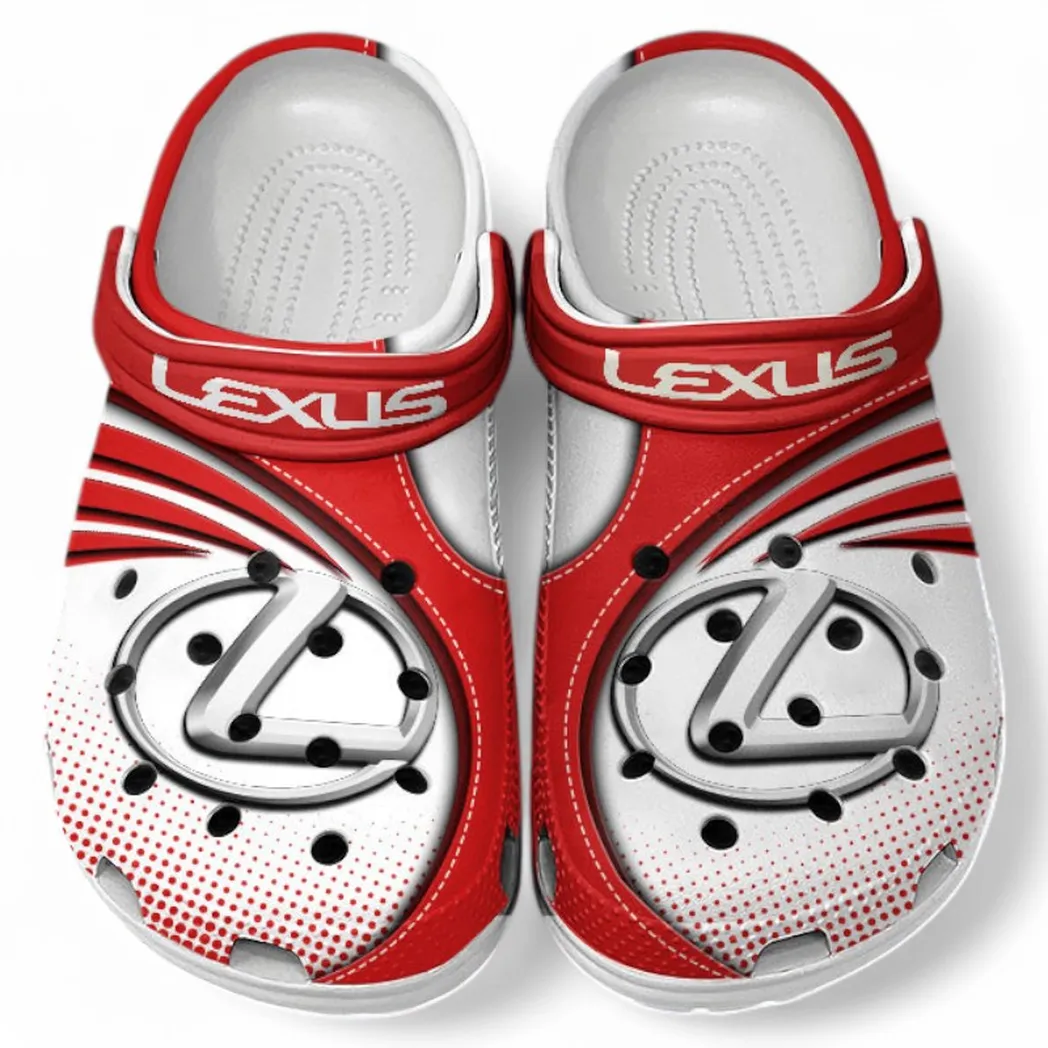 Lexus Crocs Sandals For Men Women, Gift For Lexus Fan CAR181031525701 - Red