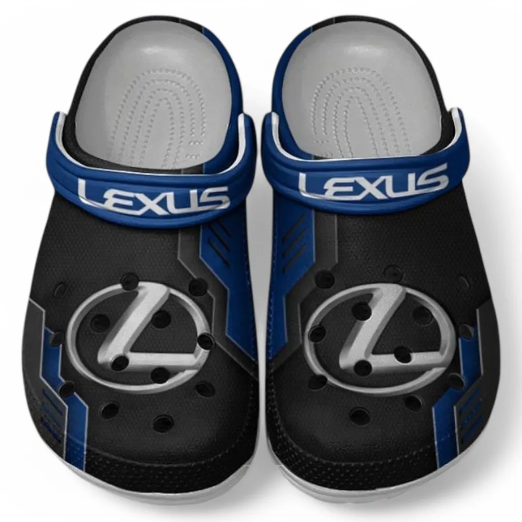 Lexus Crocs Shoes, Clogs Men Women, Gift For Lexus Fan CAR185031525275 - Blue