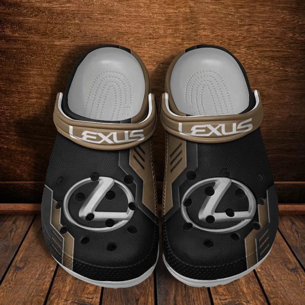 lexus crocs shoes clogs men women gift for lexus fan car185031525275 brown clwtr