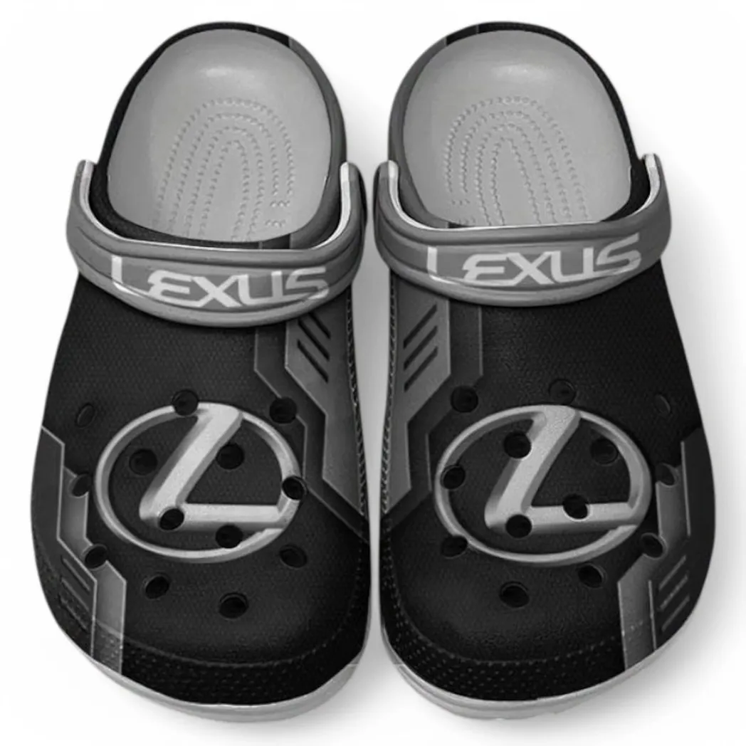 Lexus Crocs Shoes, Clogs Men Women, Gift For Lexus Fan CAR185031525275 - Gray
