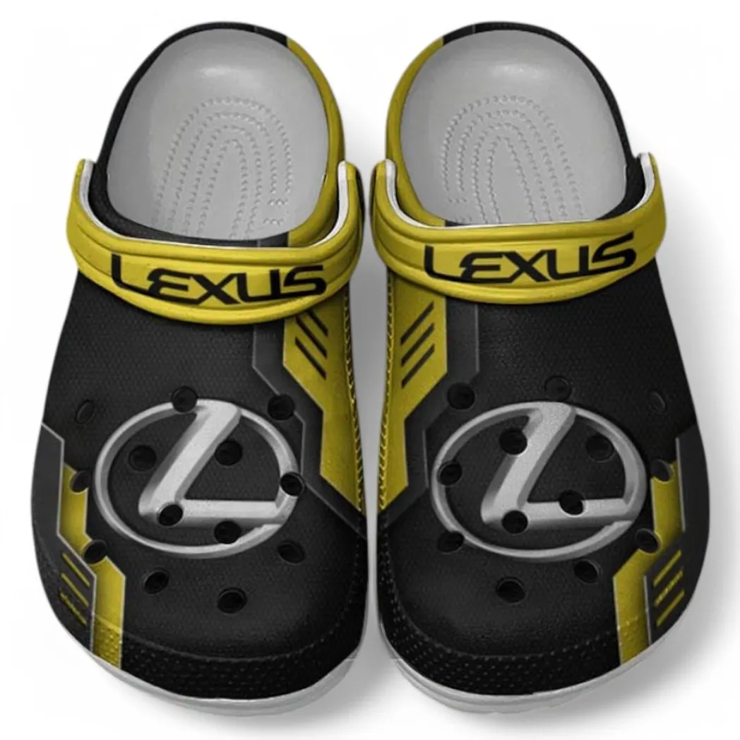 Lexus Crocs Shoes, Clogs Men Women, Gift For Lexus Fan CAR185031525275 - Yellow