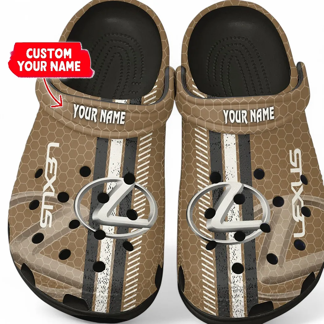 Lexus Crocs Shoes Gift For Lexus Lovers, Birthday Gift For Husband, Boyfriend CAR82022025618 - Black