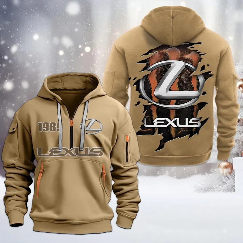 lexus half zip hoodie all over print half zip hoodies for men car198032795 khaki gr7ap