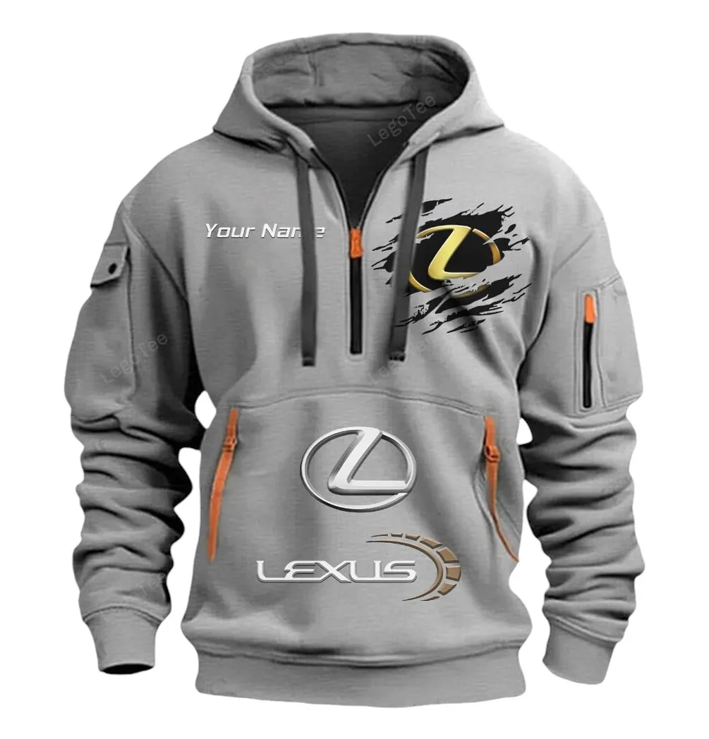 lexus half zip hoodie car113021425795 best gift for him husband boyfriend gray ga1lb