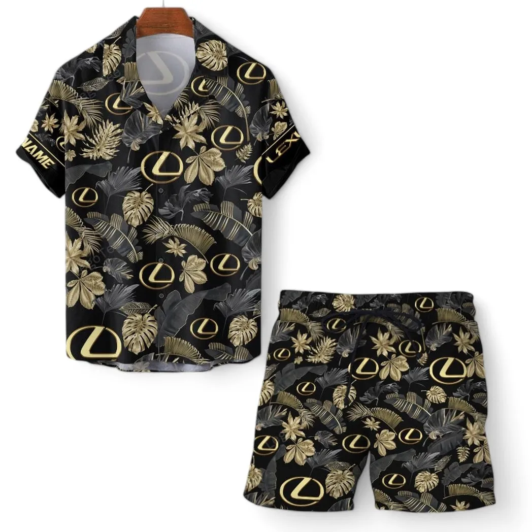 lexus hawaiian shirt set for men gift for lexus lovers gift for him husband boyfriend car139021125150 1 35dzs