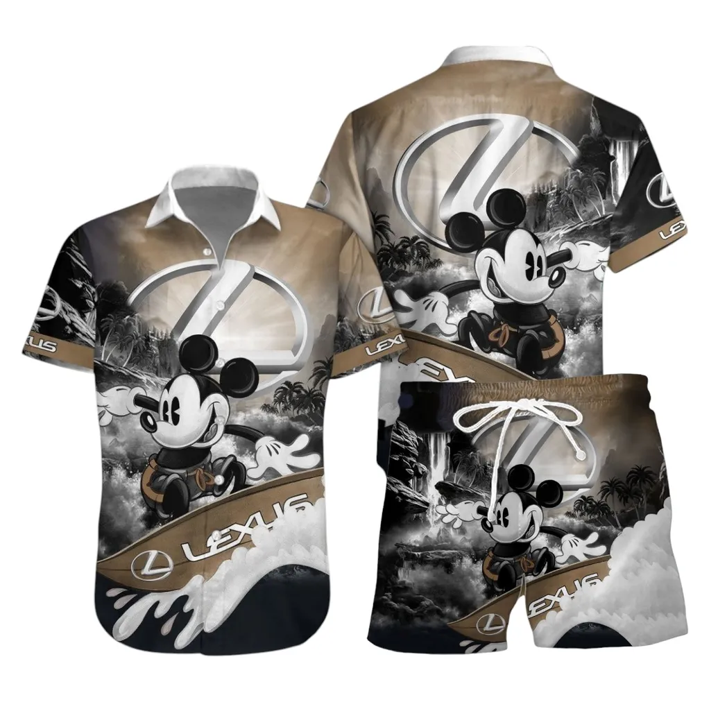 lexus hawaiian shirt set gift for lexus lovers gift for him husband boyfriend car53030625071 kr6j4