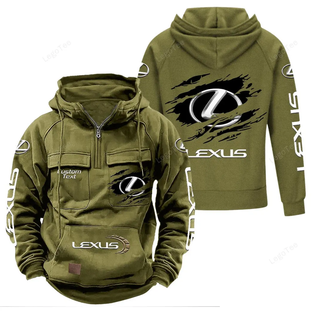lexus tactical quarter zip hoodie gift for lexus lovers gift for him husband boyfriend army green car122021425071 1 o741w