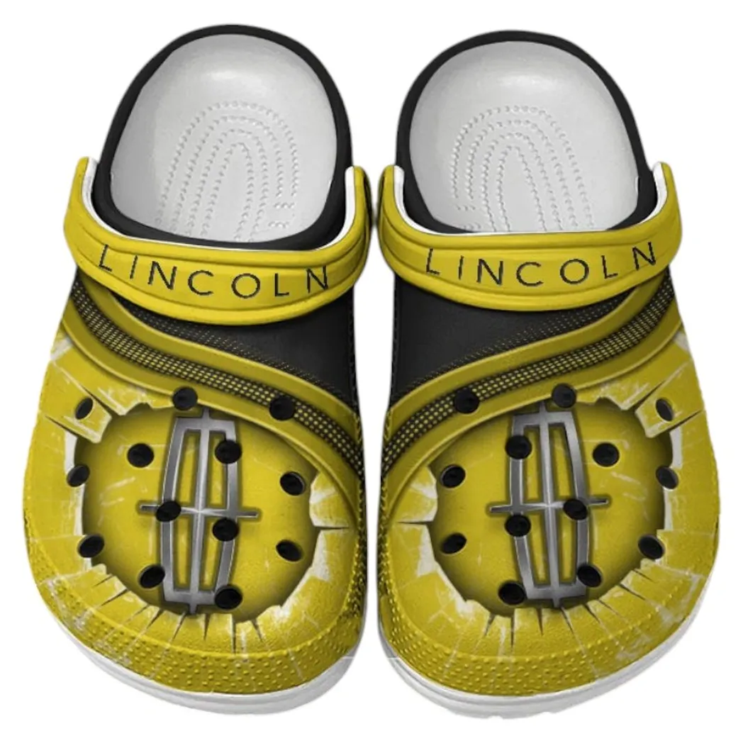 lincoln crocs clogs men women gift for lincoln fan car188032025161 yellow vjj00