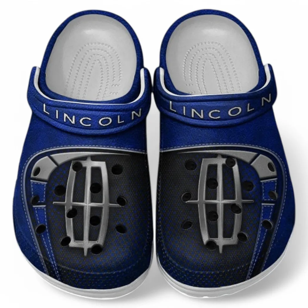 Lincoln Crocs Sandals For Men Women, Gift For Lincoln Fan CAR177031425570 - Blue