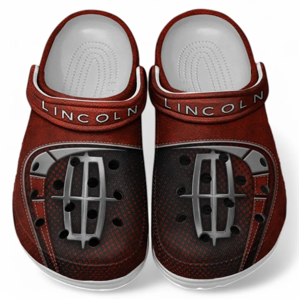 Lincoln Crocs Sandals For Men Women, Gift For Lincoln Fan CAR177031425570 - Red