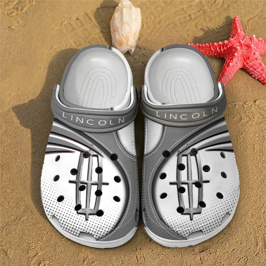 lincoln crocs sandals for men women gift for lincoln fan car181031525749 gray c97pe