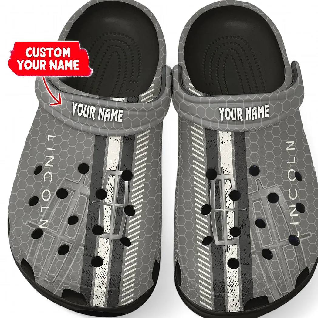 Lincoln Crocs Shoes Gift For Lincoln Lovers, Birthday Gift For Husband, Boyfriend CAR82022025619 - Black