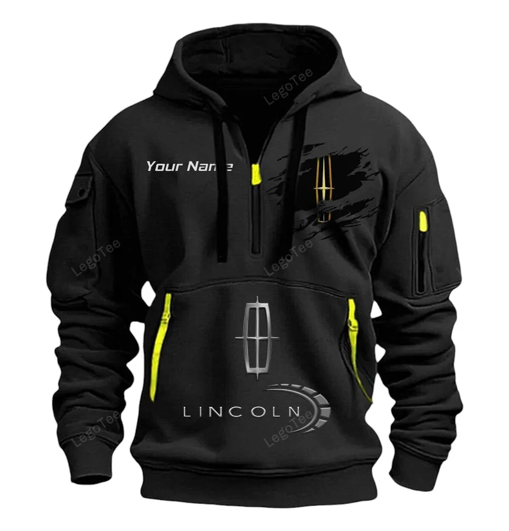 lincoln half zip hoodie car113021425837 best gift for him husband boyfriend black rtryz