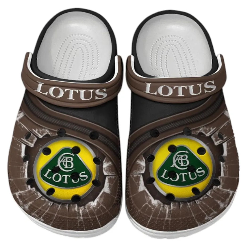 Lotus Car Crocs Clogs Men Women, Gift For Lotus Car Fan CAR188032025173 - Brown