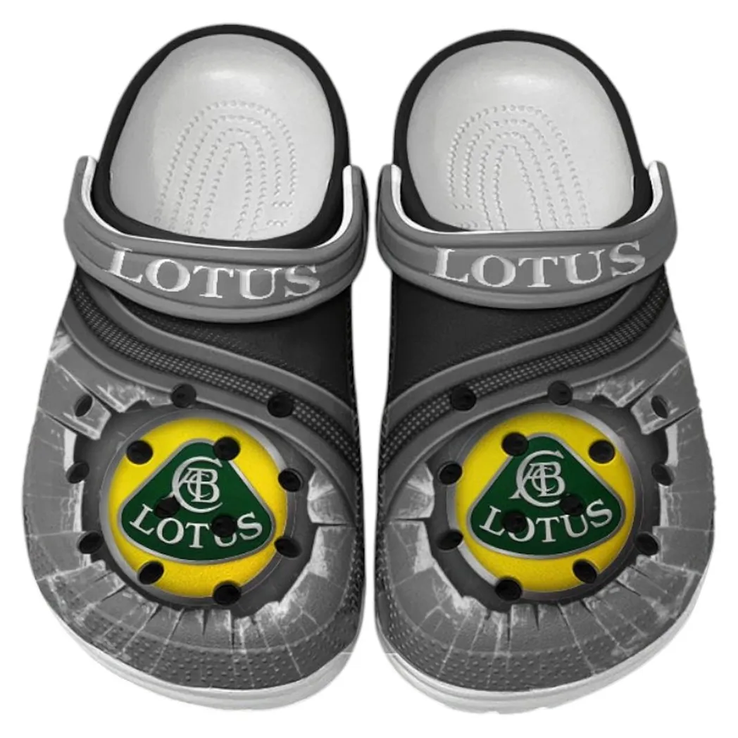 Lotus Car Crocs Clogs Men Women, Gift For Lotus Car Fan CAR188032025173 - Gray