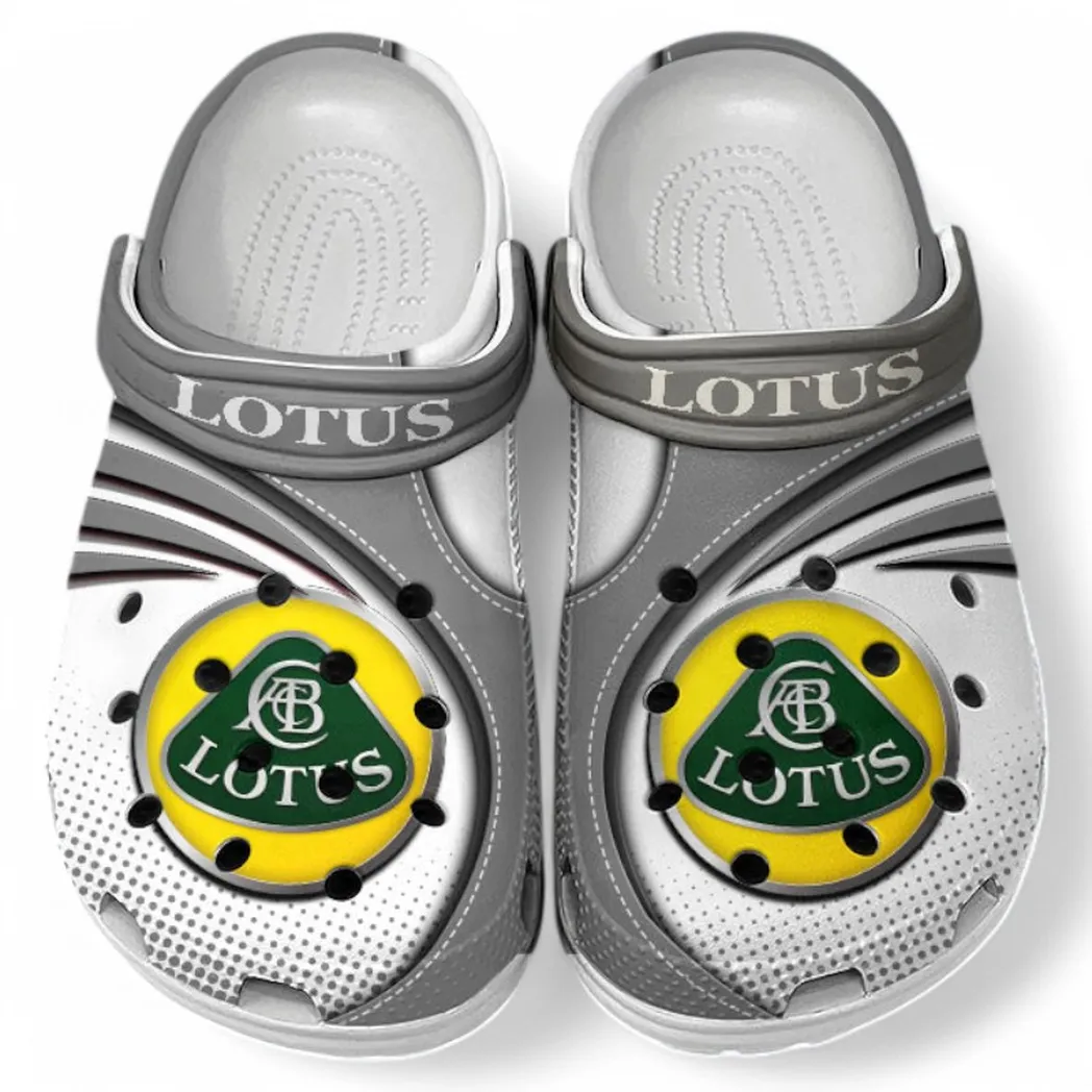 Lotus Car Crocs Sandals For Men Women, Gift For Lotus Car Fan CAR181031525745 - Gray