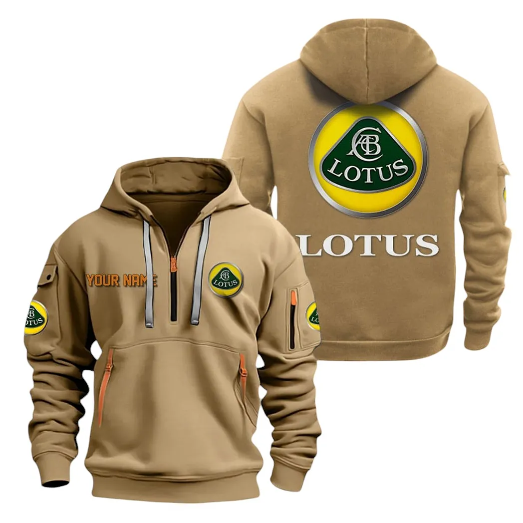 lotus cars half zip hoodie for men gift for lotus cars lovers car20022125760 khaki ym9zt