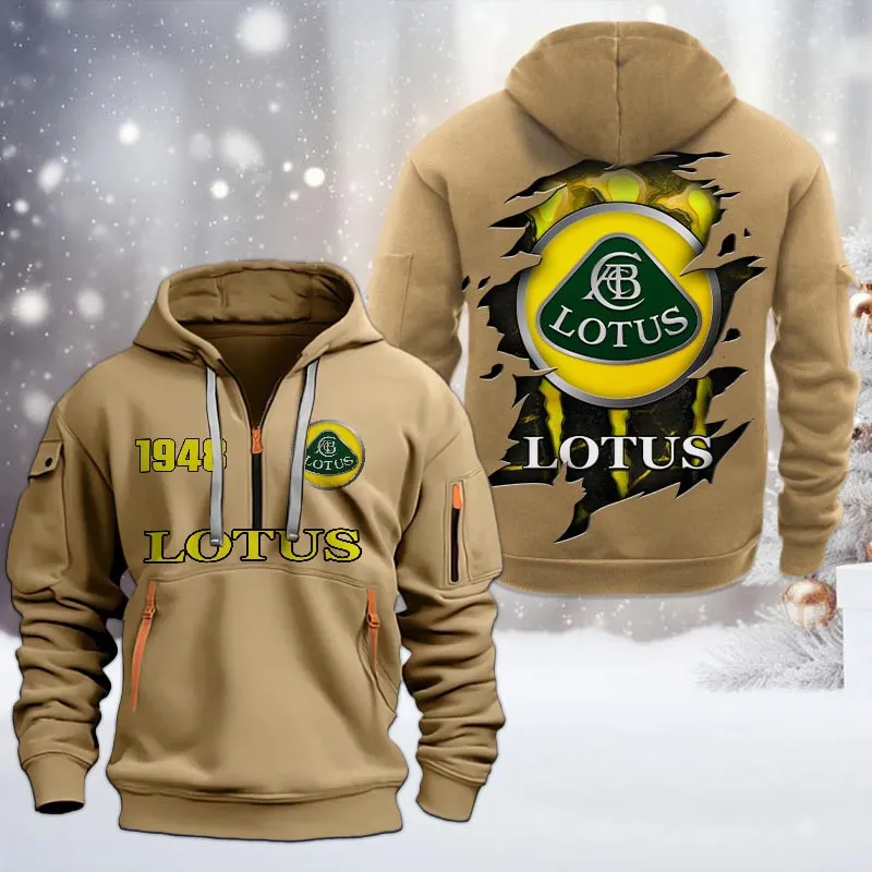lotus half zip hoodie all over print half zip hoodies for men car198032736 khaki vswwz
