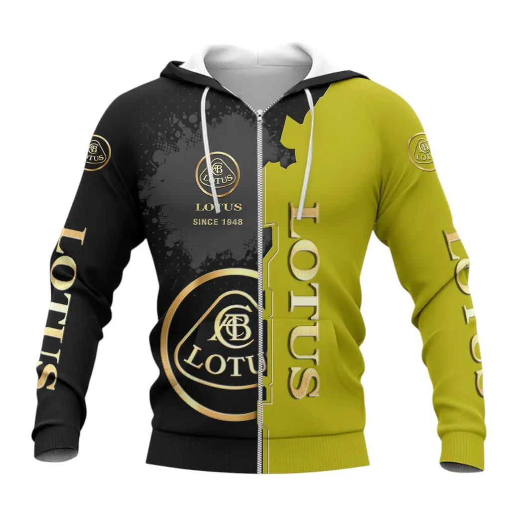 Lotus Zipper Hoodie, Gift For Lotus Lovers, Gift For Him, Husband, Boyfriend CAR44021725054-3