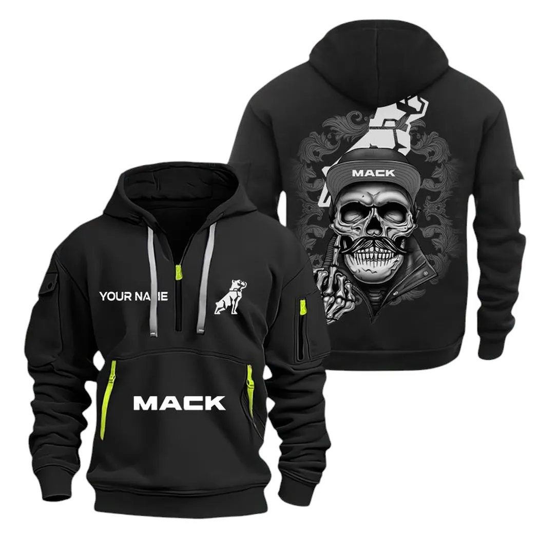mack trucks half zip hoodie for men gift for mack trucks fan car166022625219 black djbrn