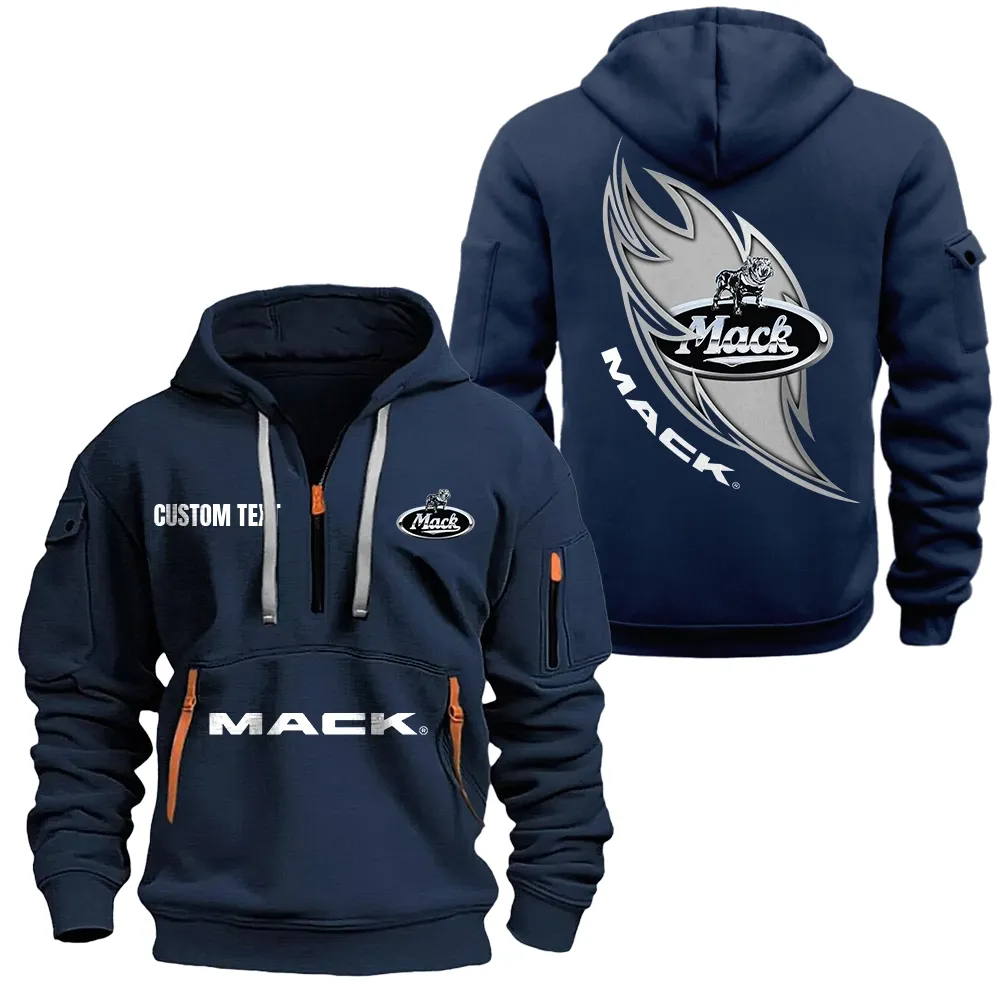mack trucks hoodie half zipper car1701112125 car all over print hoodie half zipper navy svmfv