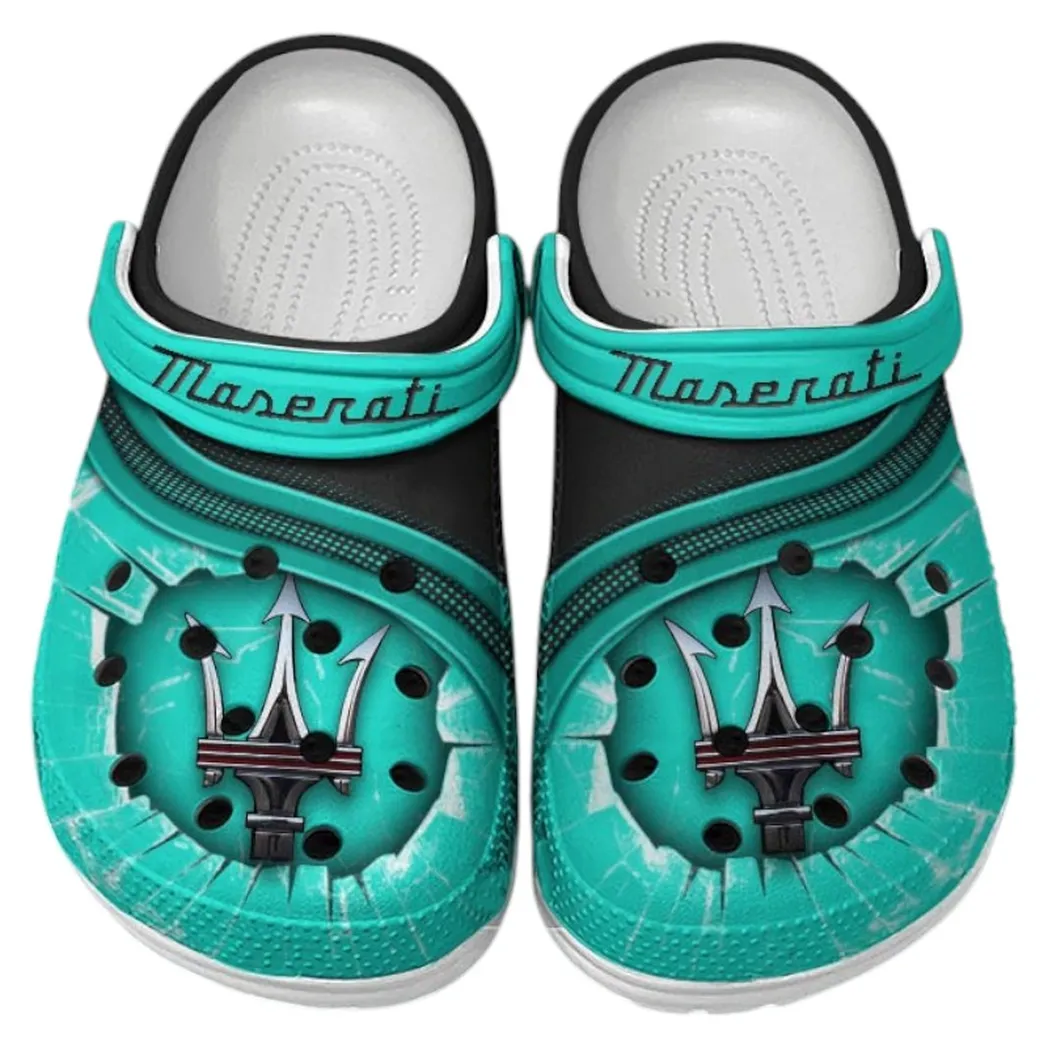 Maserati Crocs Clogs Men Women, Gift For Maserati Fan CAR188032025131 - Cyan