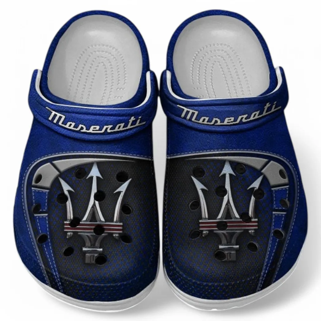 Maserati Crocs Sandals For Men Women, Gift For Maserati Fan CAR177031425582 - Blue