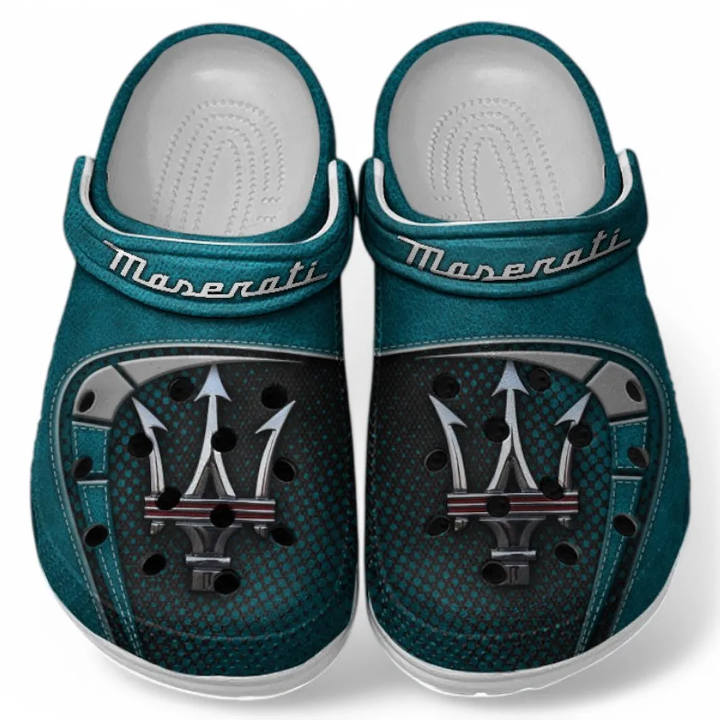 Maserati Crocs Sandals For Men Women, Gift For Maserati Fan CAR177031425582 - Cyan