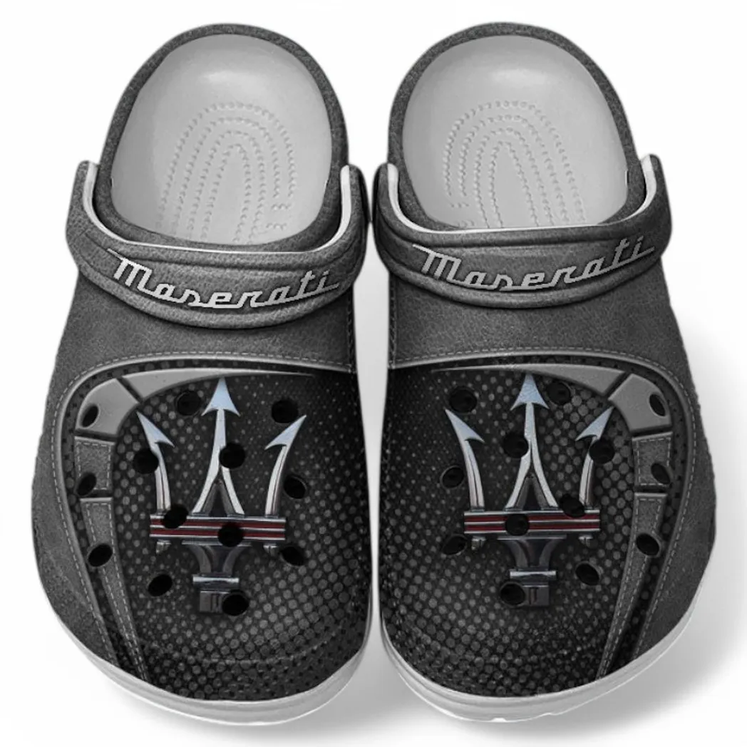 Maserati Crocs Sandals For Men Women, Gift For Maserati Fan CAR177031425582 - Gray