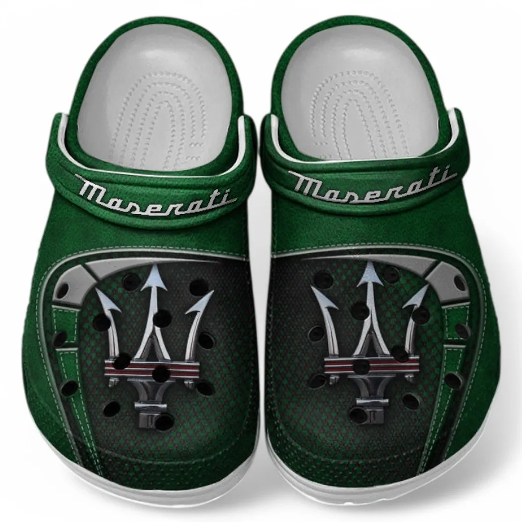 Maserati Crocs Sandals For Men Women, Gift For Maserati Fan CAR177031425582 - Green