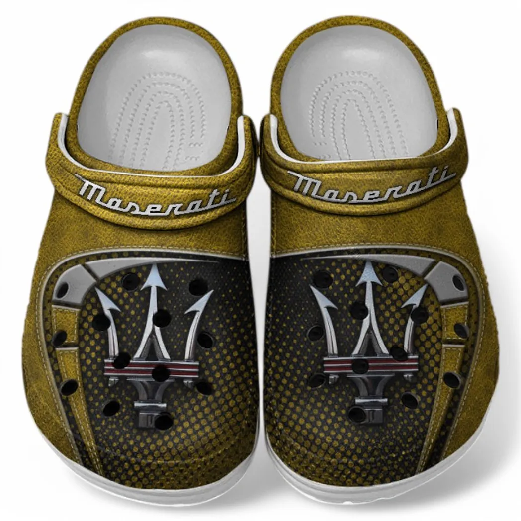 Maserati Crocs Sandals For Men Women, Gift For Maserati Fan CAR177031425582 - Yellow