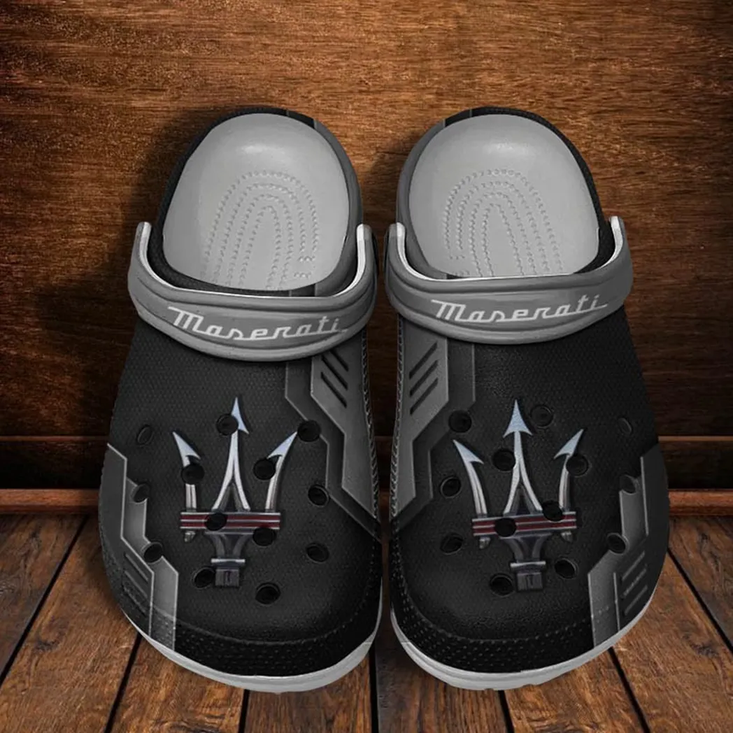 maserati crocs shoes clogs men women gift for maserati fan car185031525286 gray