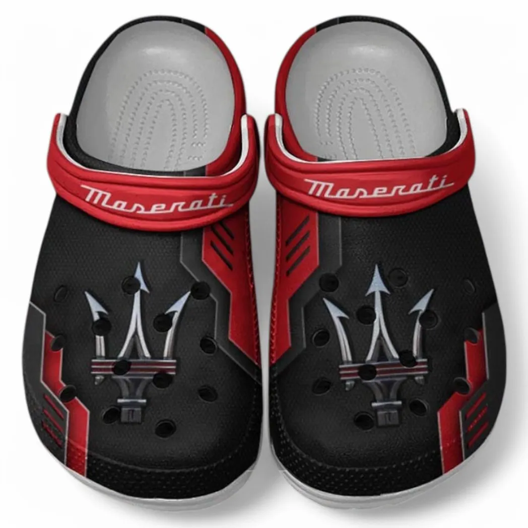 Maserati Crocs Shoes, Clogs Men Women, Gift For Maserati Fan CAR185031525286 - Red