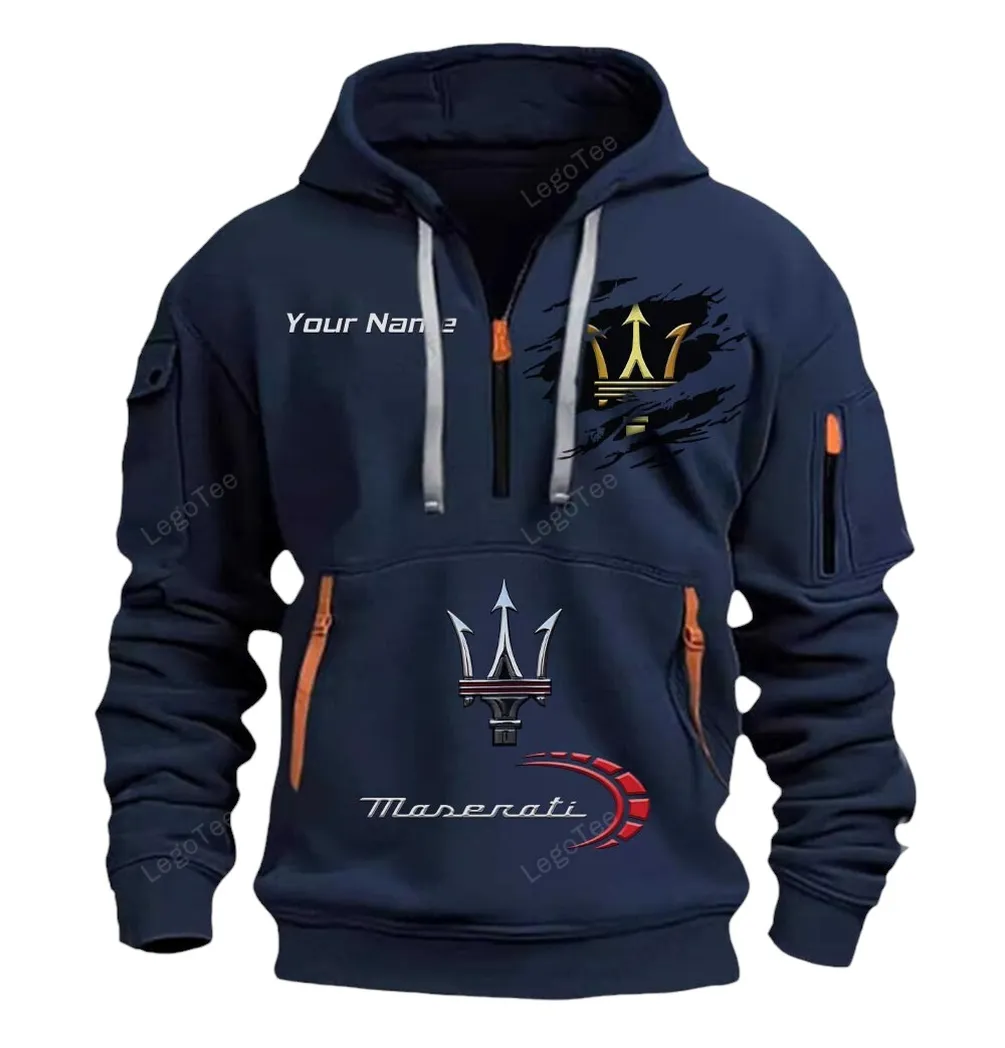 maserati half zip hoodie car113021425819 best gift for him husband boyfriend navy lzse9