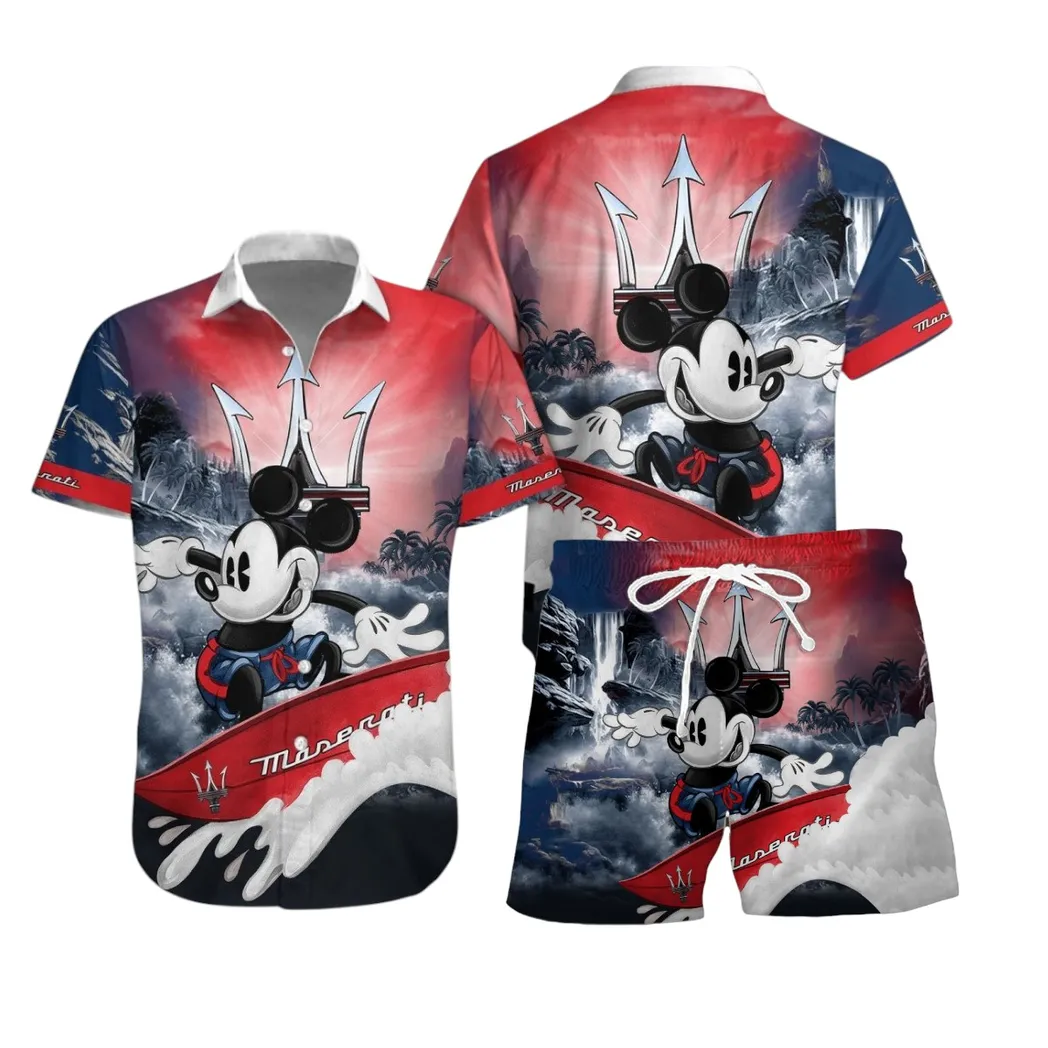 maserati hawaiian shirt set gift for maserati lovers gift for him husband boyfriend car53030625074 cizav