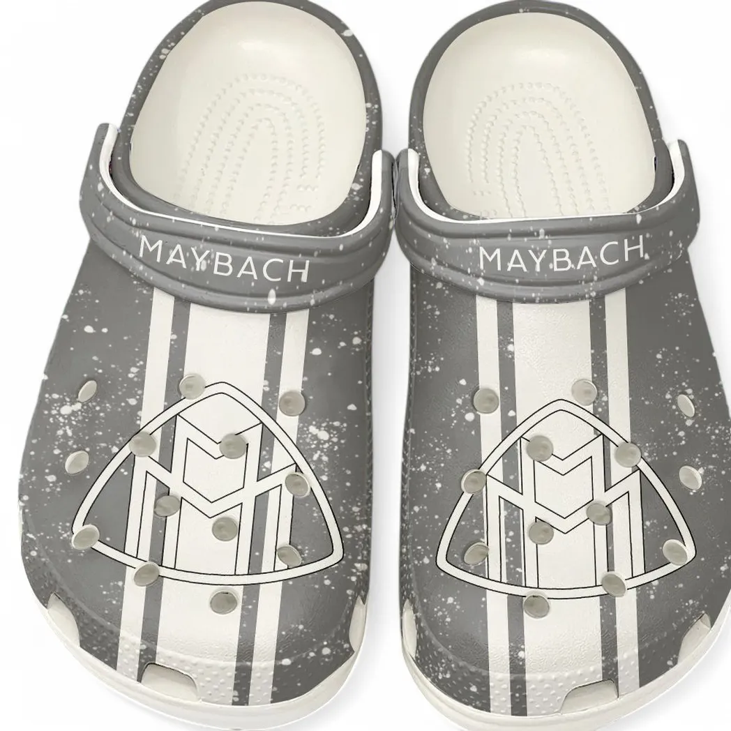 Maybach Crocs, Gift For Maybach Lovers, Gift For Him, Husband, Boyfriend CAR62022025042 - White