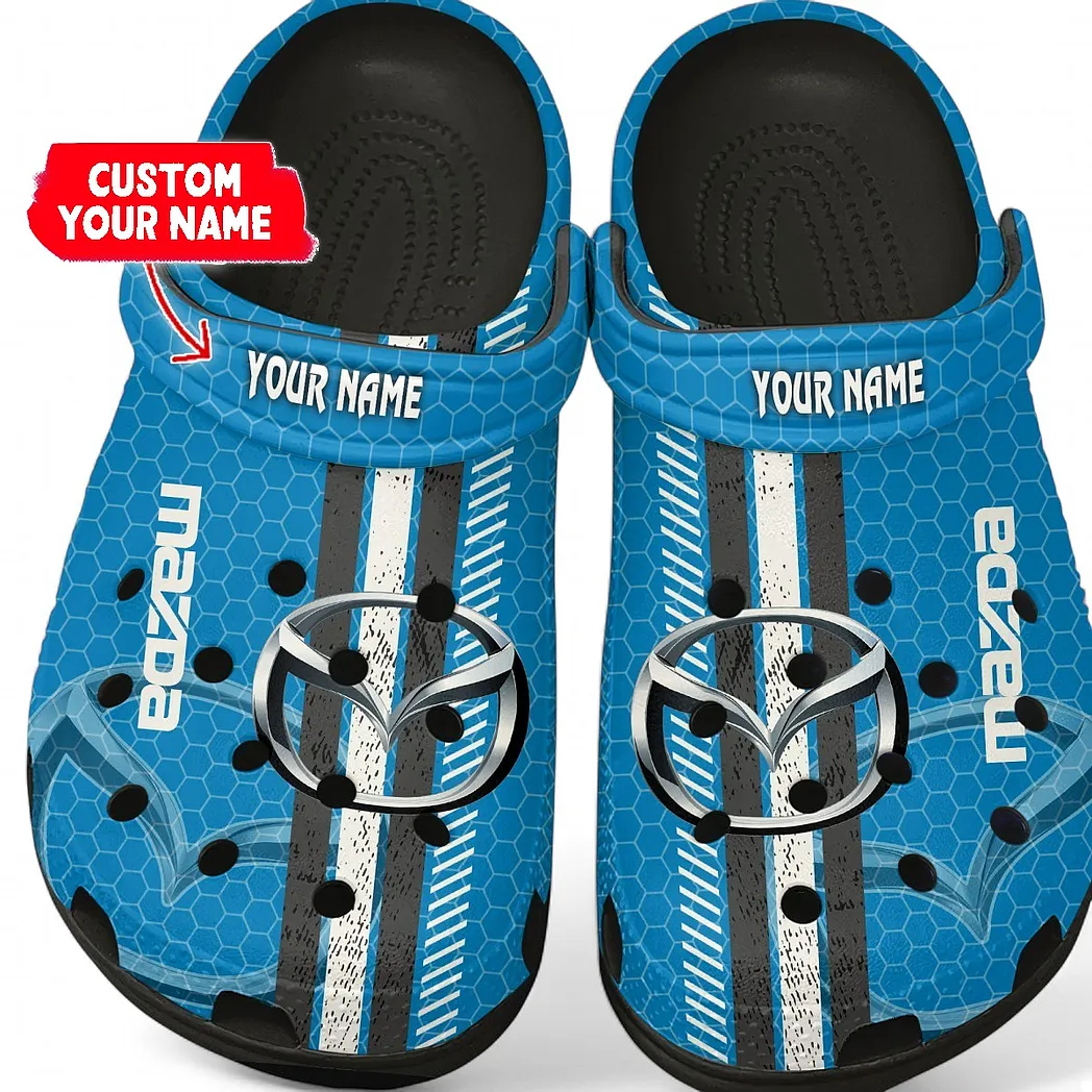 Mazda Crocs Shoes Gift For Mazda Lovers, Birthday Gift For Husband, Boyfriend CAR82022025624 - Black