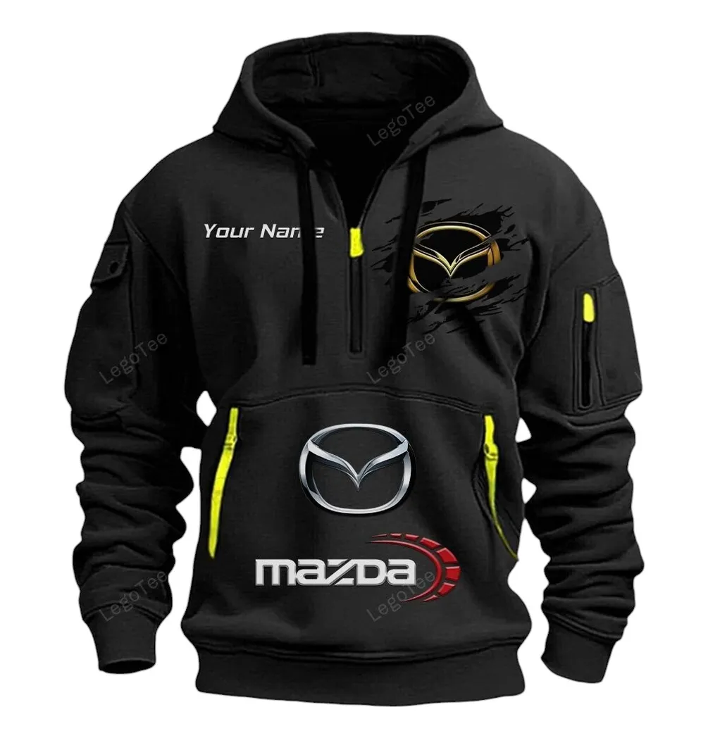 mazda half zip hoodie car113021425796 best gift for him husband boyfriend black vfwlj