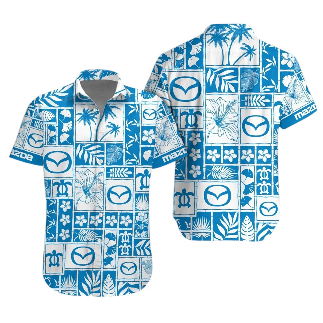 mazda hawaiian shirt for men gift for mazda lovers gift for him husband boyfriend car35021425046 1