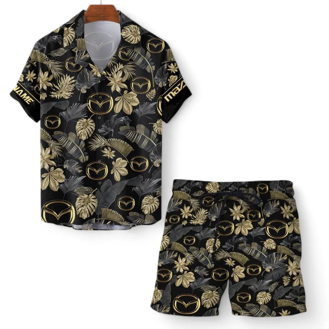 mazda hawaiian shirt set for men gift for mazda lovers gift for him husband boyfriend car139021125185 1 an4uh