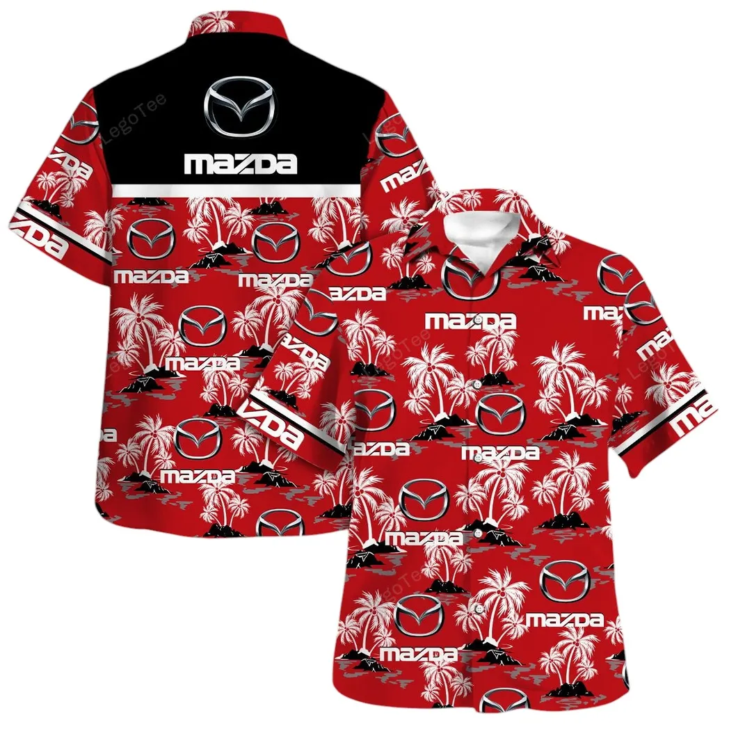 mazda hawaiian shirt set for men gift for mazda lovers gift for him husband boyfriend car144021125490 1 zj1dj