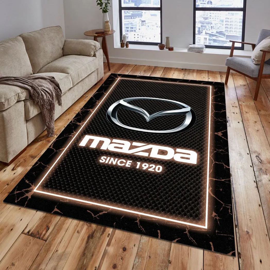 mazda rug gift for mazda lovers gift for him husband boyfriend car5202192550 brown f4mur