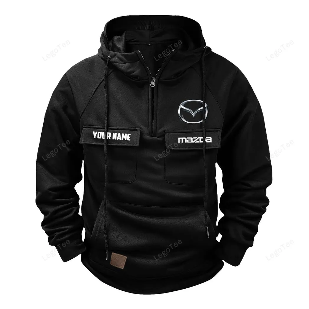 mazda tactical quarter zip hoodie gift for mazda lovers gift for him husband boyfriend black car109021425413 2