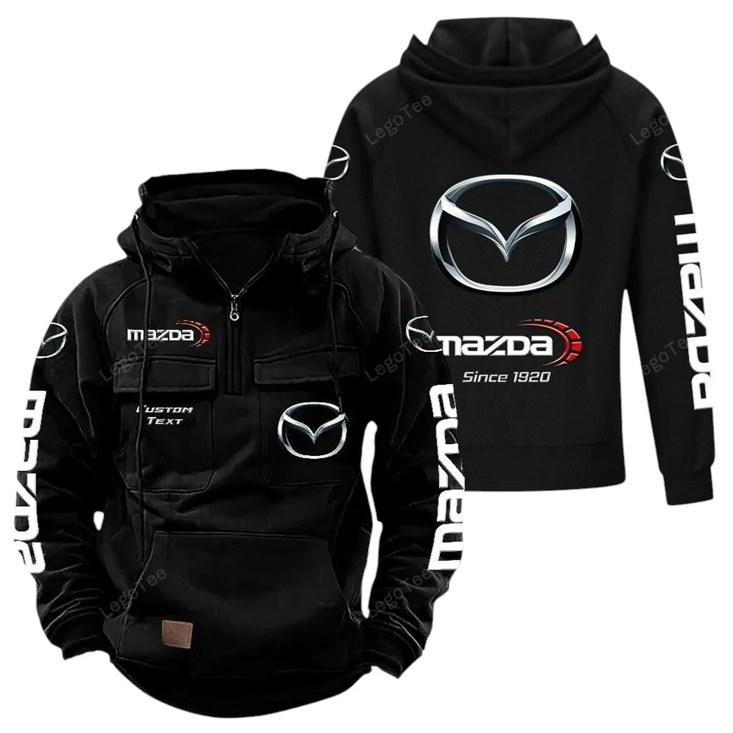 mazda tactical quarter zip hoodie gift for mazda lovers gift for him husband boyfriend black car96021425684 2 rpbdt
